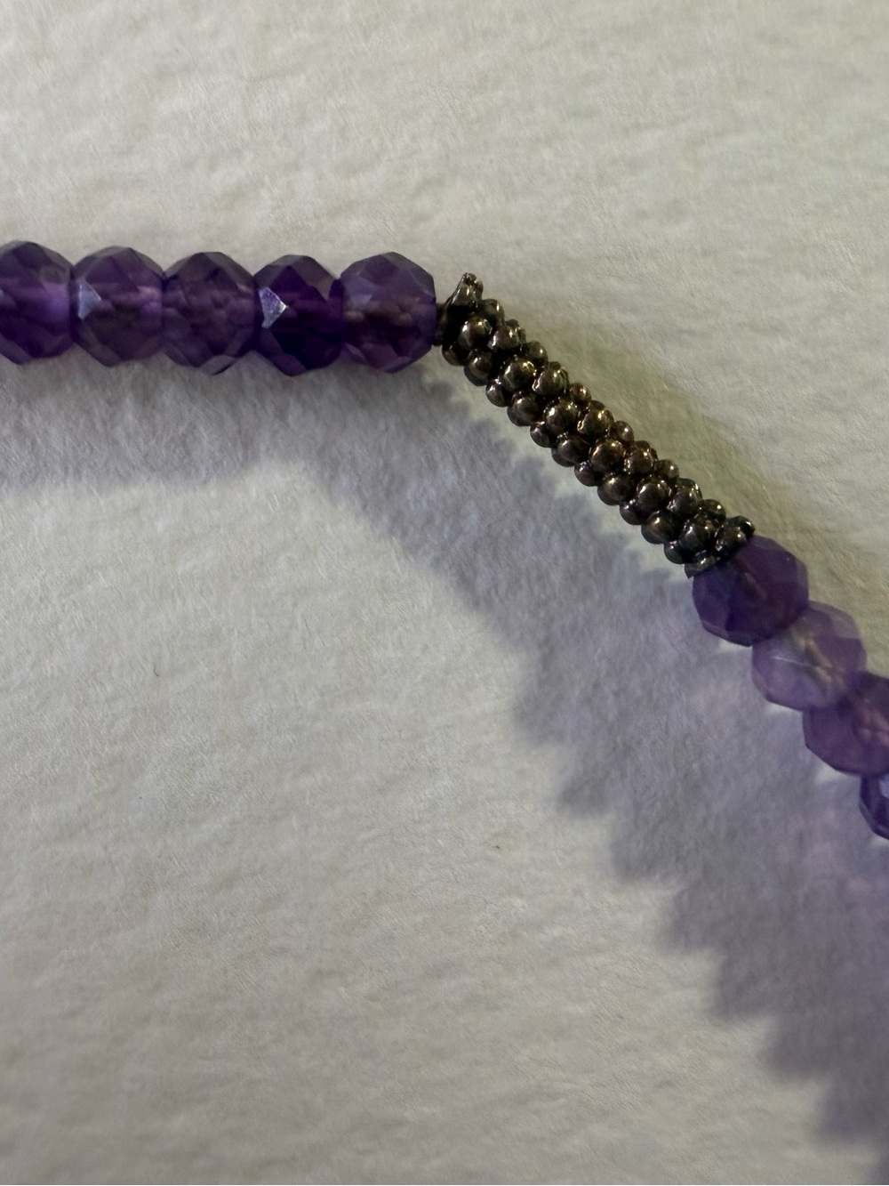 Lagos Amethyst caviar beaded necklace - Picture 7 of 10